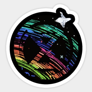 Rainbow Space Extinction Rebellion Sticker